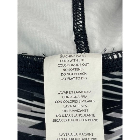 Fabletics Women's Black White Striped Pull On Stretch Activewear Leggings Size S - Picture 10 of 14